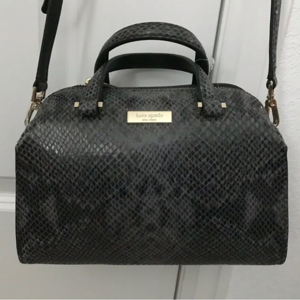 Kate Spade Mini Mira Genuine Snake Skin Satchel bag with Strap